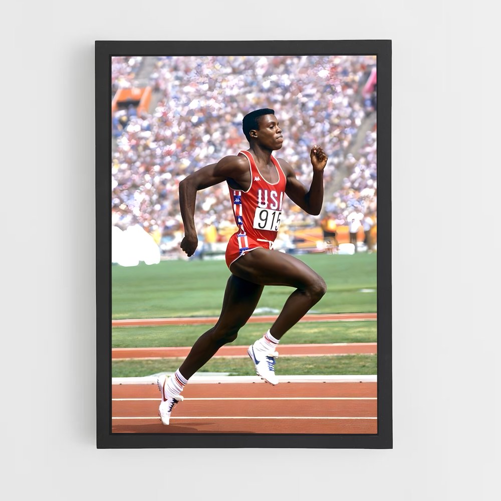 Poster L'Éclair Olympique – affiche Athlétisme (vue 2)